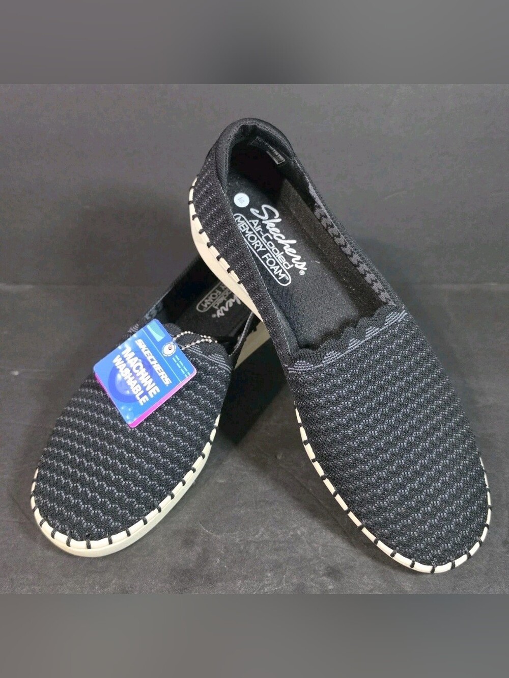 Skechers Black Slip-On Memory Foam Loafers for WoMen